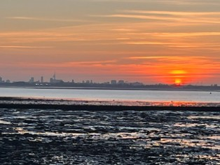Sunset towards Portsmouth 